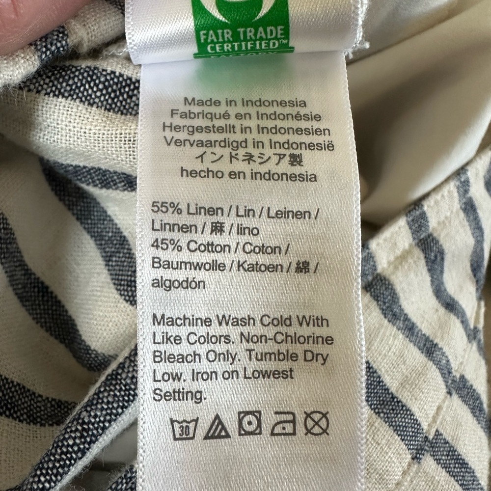 NWT J. Crew Linen Stripped Pants - Picture 4 of 6